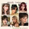 BUPPLER Clip in Bangs 100% Real Human Hair Pieces Hair Clip on bangs for women Faux Bangs Clip in Hair Extensions with Hair Roller for Daily Wear(4.5 * 6 Inch, Natural Black)