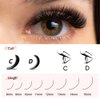 NATUHANA Premade Fan Eyelash Extension 4D Short Stem 0.07mm D Curl 8-14mm Mixed Tray Russian Volume Lash Pre made Fan False Lashes Short Root Lash Supplies Lash Extensions (8-14 MIX, 4D black;0.07 D)