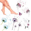 Waterproof Dandelion Flowers Body Tattoo For Leg Arm Fake Tattoo Kits Latest Temporary Tattoos for Women and Men With Four Color Sheets Different Designs