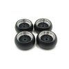 RC 1/28 Drift Wheels,Alloy RC Wheel Tires for 1/28 Wltoys K969 K989 P929 kyosho Rally Model car Upgraded Part 4pcs/Set(Black)