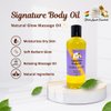 Vanilla Lavender Signature Body Oil, 8oz Natural Glow Massage Oil for Soft Rejuvinated Skin, Aloe Vera, Vitamin E, Argan Oil, Golden Jojoba Oil, Rosehip Oil, Dry Skin Moisturizer Black Lavish Essentia