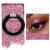 Afflano Single Pink Glitter Eyeshadow Palette, Sparkle Champagne Pink Rose Glitter Eyes Look, Highly Pigmented, Long Lasting Diamond Metallic Eye Shadow Pallet for Girl Women Neutral Eye Look, 21H