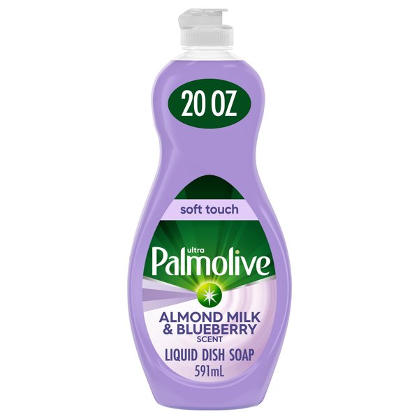 Palmolive Ultra Soft Touch Dish Soap, Almond Milk & Blueberry 20 fl oz, Packaging May Vary