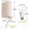 AVV Wall Sconces Set of Two, Wall Lamp Plug in with On/Off Switch, 2700K 4000K 5000K Selectable, Wall Lights for Bedroom, Living Room, Fabric Linen Lamp Shades, No Wiring Required