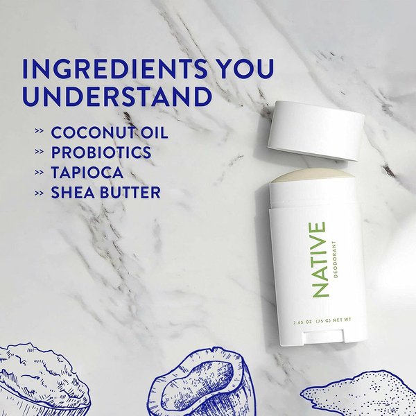 Native Deodorant Contains Naturally Derived Ingredients, 72 Hour Odor Control | Deodorant for Women and Men, Aluminum Free with Baking Soda, Coconut Oil and Shea Butter | Eucalyptus & Mint