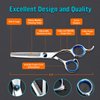 COOLALA Stainless Steel Hair Cutting Scissors Thinning Shears 6.5 Inch Professional Salon Barber Haircut Scissors Family Use for Man Woman Adults Kids