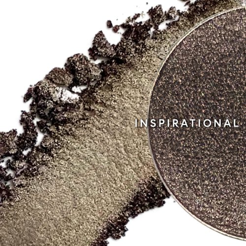 Honeybee Gardens Pressed Powder Eye Shadow Single Refill, Inspirational, Matte Dark Plum Mauve, Long-Wearing, Creaseproof Mineral Color With Botanicals, 1.2g