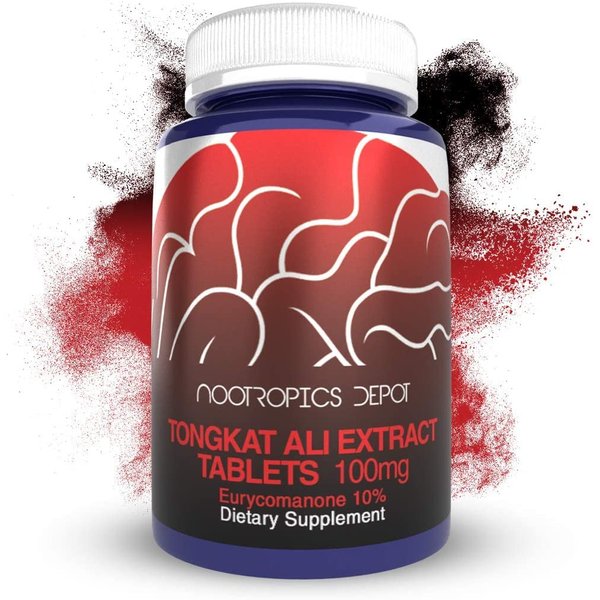 Nootropics Depot Tongkat Ali Extract Capsules | 100mg | 120 Count | 10% Eurycomanone by HPTLC | Eurycoma longifolia Root Extract