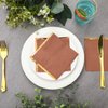 Fulmoon 100 Pack 2 Ply Cocktail Napkins Paper Gold Foil Trim Edge Beverage Dessert Disposable Paper Napkins Dinner Baby Shower Wedding Birthday Party Tableware Decorations, 5 x 5 Inches(Terracotta)
