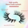 Fake Eyelashes Natural Wispy Cat Eye Lashes 3D Fluffy Faux Mink Lashes 15MM Lightness Comfortable Strip Lashes Pack by ESHARP,5 Pairs