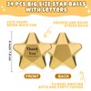 24 Pieces 3.1 Inch Star Stress Balls Gold Star Mini Foam Ball Star Stress Toys Bulk Stress Relief Gifts for Coworkers Adult Goodie Bag Stuffers Teen Party Favors School Office Award (Thank)
