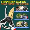 Haus & Garten PrecisionPRO 8" Titanium Pruning Shears - Heavy Duty Professional Bypass Pruner - Use As Rose Clippers, Premium Gardening Secateurs, Garden Scissors, Handheld Yard, Tree, & Plant Tool