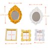 Birostiana 5pcs Miniature Dollhouse Accessories 1 12 Scale Miniatures Furniture Mirror Baroque Wall Mirror Mini Toys DIY Decor Ornament for Miniature Dollhouse Party Kit