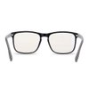 Gudzws Blue Light Blocking Reading Glasses Readers Spring Hinges Sturdy Retro Style Rectangle TR Frame Unisex Black +3.50