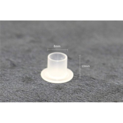 Needlehouse 1000pcs (10 * 8mm) Tattoo Ink Caps Professional Tattoo Ink Cups With Base, Caps Plastic Transparent Pigment Cups Caps Tattoo Supplies (10 * 8mm)