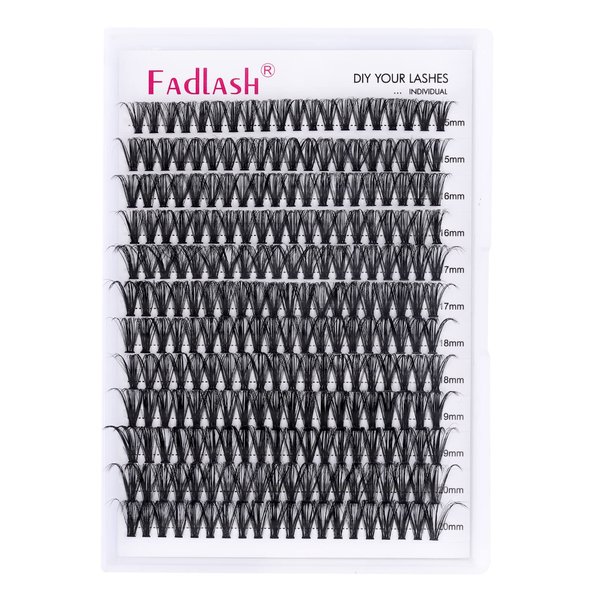 Individual Lashes Extension Semi Permanent Lashes C Curl Lash Clusters 10D 20D 30D 40D Individual Lashes Extension Eyelash Supplies (40D-0.07C, 15-20mm)