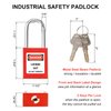 Gate Valve Lockout and Safety Padlock, 1Set, Hose Bib Lock for Outdoor Faucet Knob/Water Spigot/Propane Tank, 1 to 2-1/2 in Dia Valve Handles, Plastic Red Secure Lock Device for Outside Garden Valve
