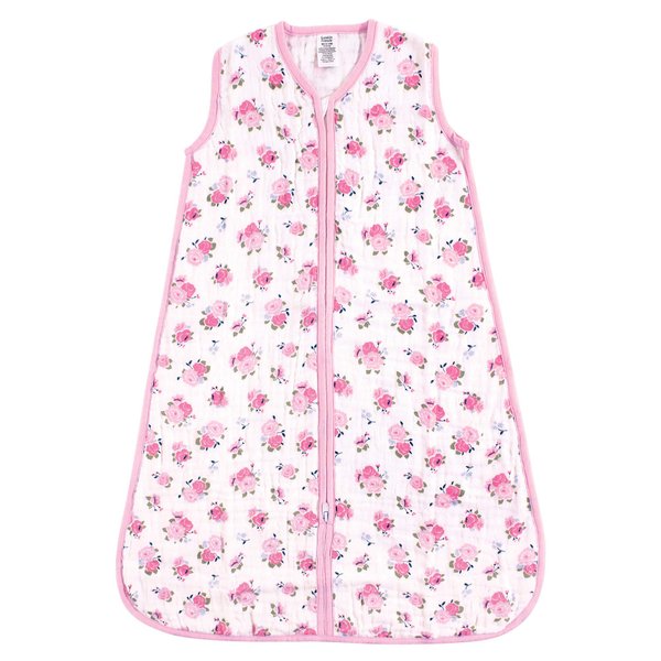 Luvable Friends Unisex Baby Sleeveless Muslin Cotton Sleeping Bag, Sack, Blanket, Floral Muslin, 6-12 Months