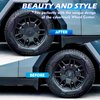 VAWIT Wheel Hub Center Caps for Te-SLA Cybertruck, Full Coverage Snap Removable Design Rustproof, Black, Pack of 4