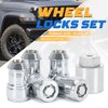 PQY Wheel Locks Locking Lug Nuts Kit with Key 82215711 Replacement for Jeep Wrangler JL 2018-2023 Gladiator JT 2020-2023