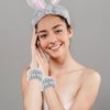 Ondder Spa Headband for Washing Face Bunny Ear Spa Headbands and Wristbands for Skincare Face Wash Head Bands & Wrist Bands for Women Girls