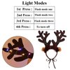 URATOT 2 Pack Dog Cat Light Up Christmas Reindeer Headbands LED Deer Headwear Party Hats for Pets Christmas Party Favors