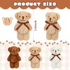 Jenaai 24 Pack Mini Bears with Bow Tie 2.35 Inch Plush Stuffed Tiny Bears Doll Bulk Small Animal Soft Bear for Valentine's Day Gift Baby Shower Birthday Gifts Party Favors DIY Keychain Crafts