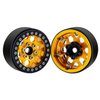 DJX 4PCS 1.9 Inch Beadlock Wheel Hub Rim with 12mm Hex for 1/10 RC Rock Crawler Axial SCX10 SCX10 II 90046 SCX10 III AXI03007 D90 TRX4(Glod)