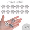 Ngdhkd 12Pcs Snowflake Hair Clips Christmas Pearl Hair Clips Rhinestone Barrette for Women and Girls Wedding Diamond Sparkly Hair Clips Silver Hairpin Accessories for Christmas New Year Party