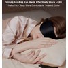 Sleep Mask Silk Eye Mask Sleeping Blindfold for Nap Night Daytime Rest Adjustable Sleep Cover Eye Shade for Women Men, Block Out Light Blackout Elastic Soft Comfort for Travel Yoga Nap (Black)