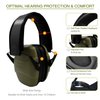ucho 34dB Slim Noise Shooting Ear Protection for unisex-adult - Special Designed Ear Muffs Lighter Weight & Maximum Hearing Protection, Amygreen