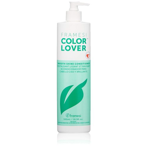 Framesi Color Lover Smooth Shine Conditioner, 16.9 fl oz, Sulfate Free Conditioner with Coconut Oil and Quinoa, Color Treated Hair