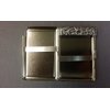 Cigarette Case with Built in Lighter Genghis Khan S1 Smoking King Size Cigarettes Silver Metal Wallet 4" X 2.75" RFID Protection