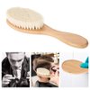 Sonew Goat Hair Brush, Oblong Wooden Handle Retro Oil Head Brush with Non Slip Eco Friendly Hairbrush for Men Women Baby Oily Hair, Hair Cleaning Tool