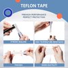 4 Rolls Teflon Tape,Plumbers Tape(1/2 Inch X 520 Inches),PTFE Tape for Sealing Tape,Plumbing Tape,Sealant Tape,Thread Seal Tape for Shower Head,Water Pipe,Prevent Leakage,Thicker