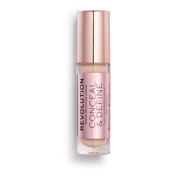 Revolution Beauty, Conceal & Define Concealer, Full Coverage & Lightweight, Long-Lasting Matte Finish, Vegan & Cruelty Free, C3 Fair to Light Skin Tones, 0.14 Oz.
