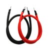 2 AWG Gauge Red + Black Pure Copper Battery Cables Power Inverter Wire Set for Solar, RV, Car, Boat, Automotive, Marine, Motorcycle with 5/16 in Lugs (2PCS, 2 AWG, 3ft)