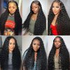 13x6 Deep Wave Lace Front Wigs Human Hair 200 Density 13x6 HD Transparent Lace Front Wigs Human Hair Pre Plucked with Baby Hair Deep Curly Glueless Wigs Human Hair for Women Natural Color 26 Inch