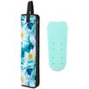Beautyflier Curling Iron, 16.5IN, Flower White - Set of 2 Travel Case, Canvas Heat-Resistant Flat Iron Holder Case and Silicone Mat for Hair Tools for Travel, Gym or Daily Use