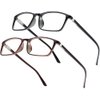 YTDBNS Reading Blue Light Blocking Glasses - 2 Pack Computer Readers Men Women Spring Hinge Black/Brown (black&brown, 2.75)