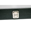 Novel Box Half-Size Glass Top Black Leatherette Metal Clasp Jewelry Display Case 8.25X7.25X2 + Custom NB Cleaning Cloth