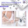 SAVILAND Electric Nail Drill Professional: 2024 Pro Future Tech 40000RPM Nail Drill Kit E File for Acrylic Nails Gel Polish Rechargeable 6000mAh Portable Nail Filer Drill Bits Salon Manicure Pedicure