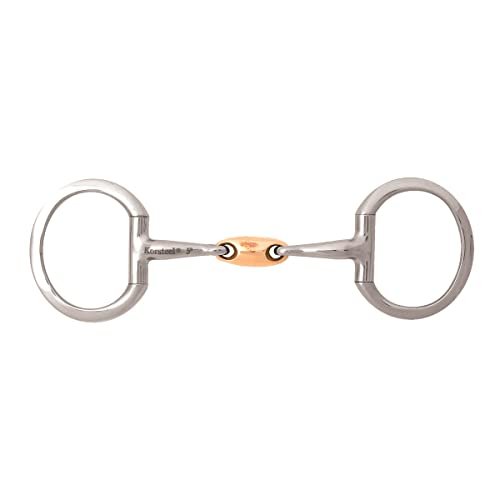 Korsteel JP Stainless Steel Copper Oval Link Eggbutt Snaffle Bit, 5.5"