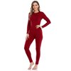 WEERTI Thermal Underwear for Women Long Johns Women with Fleece Lined, Base Layer Women Cold Weather Top Bottom（Red M）