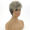 Short Blonde Synthetic Wigs for White Women with Bangs Cute Ash Blonde Natural Wavy Hair Wigs Daily Use