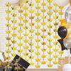 MENSTARSI Gold Party Decorations,2 Pack King Crown Shaped Gold Backdrop,3.3x6.6ft Each Gold Foil Fringe Curtains Perfect for Golden 50th 60th Birthday Decorations for Men for Boy,2025 Graduation Party