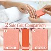 Gisafai 600 Pieces Bulk Mini Nail Buffer Blocks 80/100 Grit 2 Sided Professional Salon Orange Buffer Nail File Prior to Application of Polish Buffers for Acrylic Nails