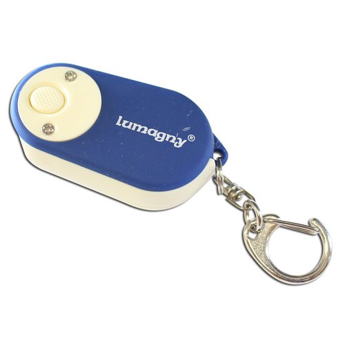 LUMAGNY 4X / 6X LED Folding Pocket Magnifier | Dual 1" (2.54 cm) Lens | 10x Combined Zoom | Ultra-Bright LED | Durable ABS | Blue & White