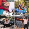 Wise Owl Outfitters Kids Hammock - Small Camping Hammock, Kids Camping Gear w/Tree Straps and Carabiners for Indoor/Outdoor Use, Cloud Blue & Tangerine