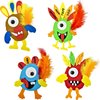 4E's Novelty Monster Turkey Crafts for Kids (12 Pack) Bulk Foam Magnet Craft Kit, Thanksgiving Crafts for Kids 4-8, 3-12, Thanksgiving Activities for Kids